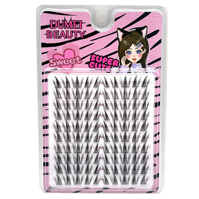 False Eyelash Clusters for Playful Cartoon Eye Looks