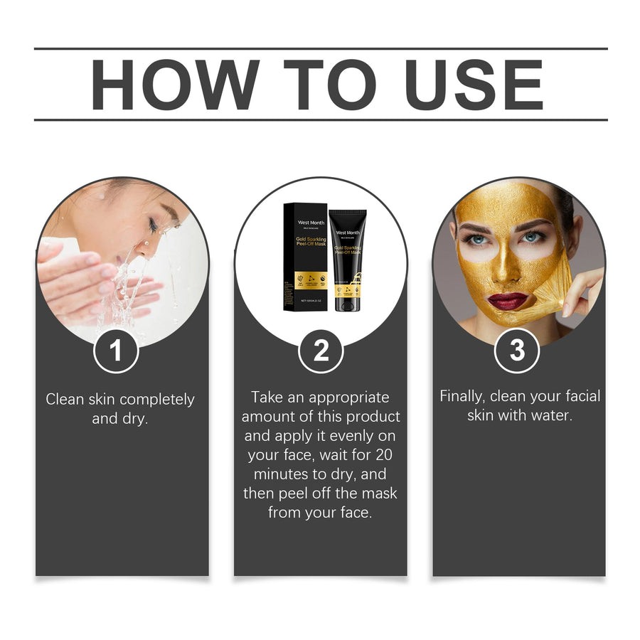 24K Gold Peel Off Mask for Firming and Radiance