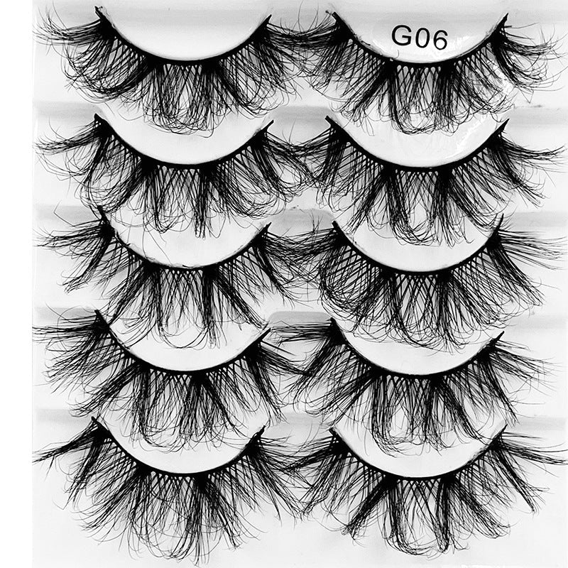 False Eyelashes 8D Fluffy Volume, 5-Pair Glam Set