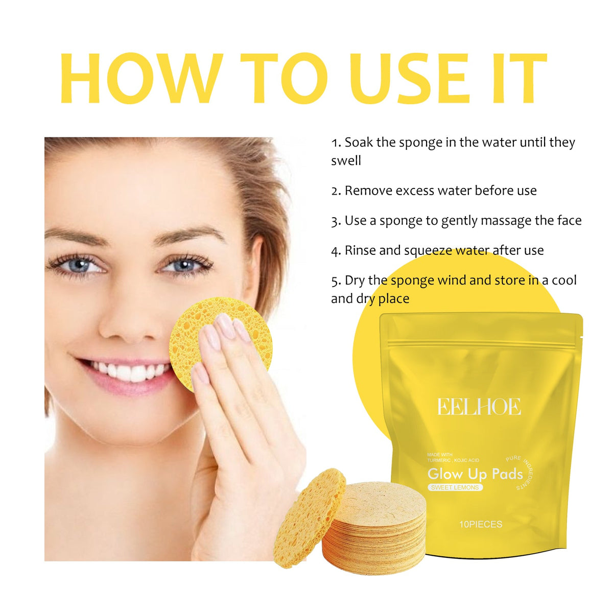 Turmeric Cleansing Pads for Oily, Uneven Skin