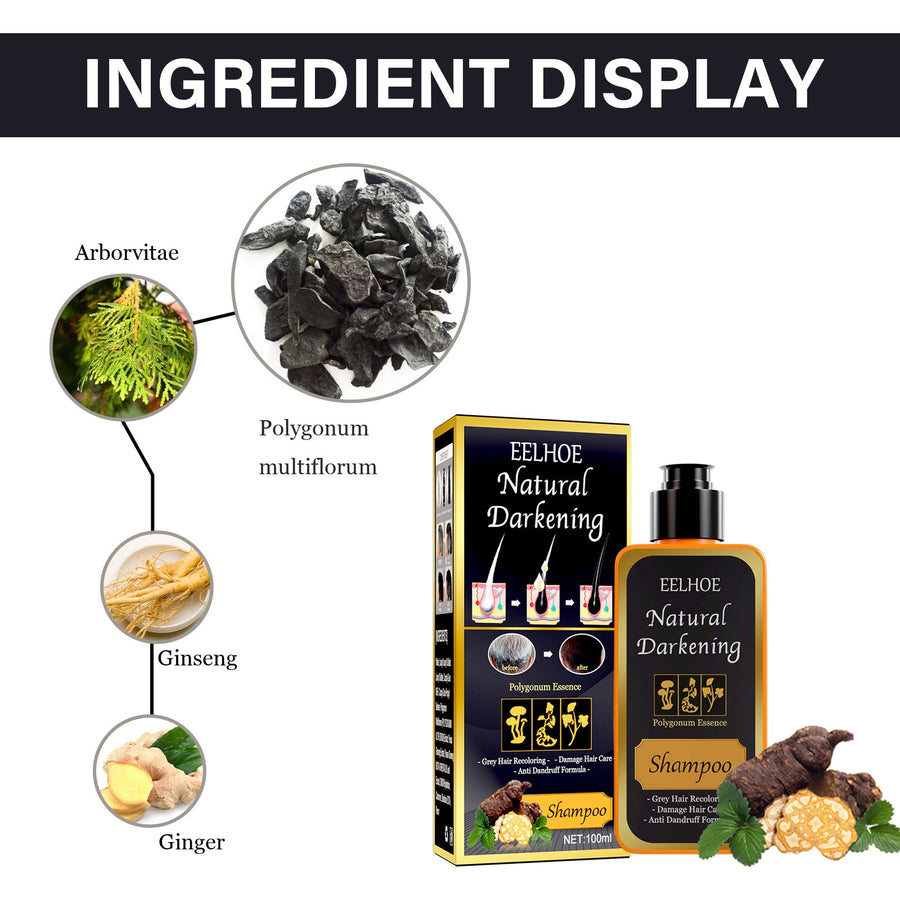 Gray Hair Darkening Shampoo with Nourishing Care