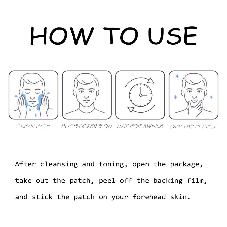 Men's Forehead Wrinkle Patches for Smoother-Looking Skin