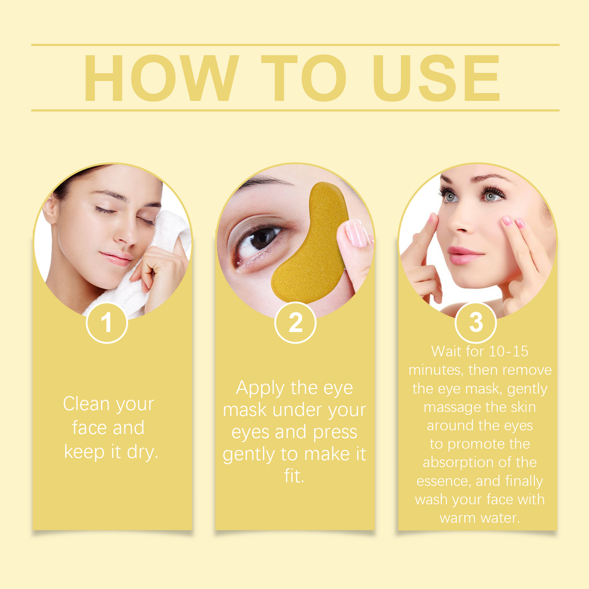 24K Gold Eye Mask for Dark Circles & Puffiness