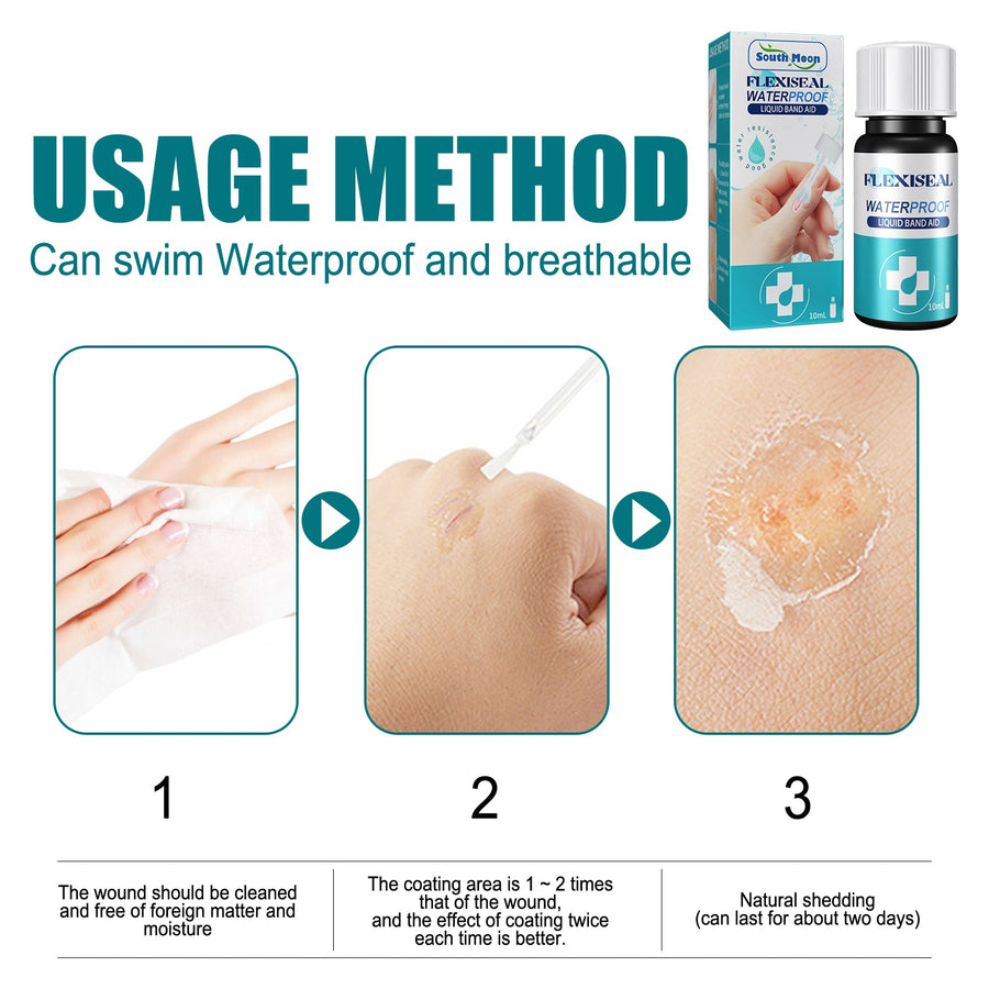 Waterproof Liquid Band Aid — Breathable Wound Protection