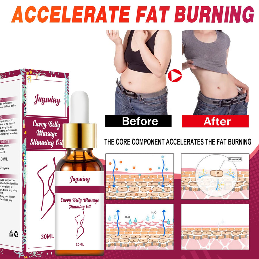 Body Massage Oil for a Slimmer-Looking Belly & Thighs