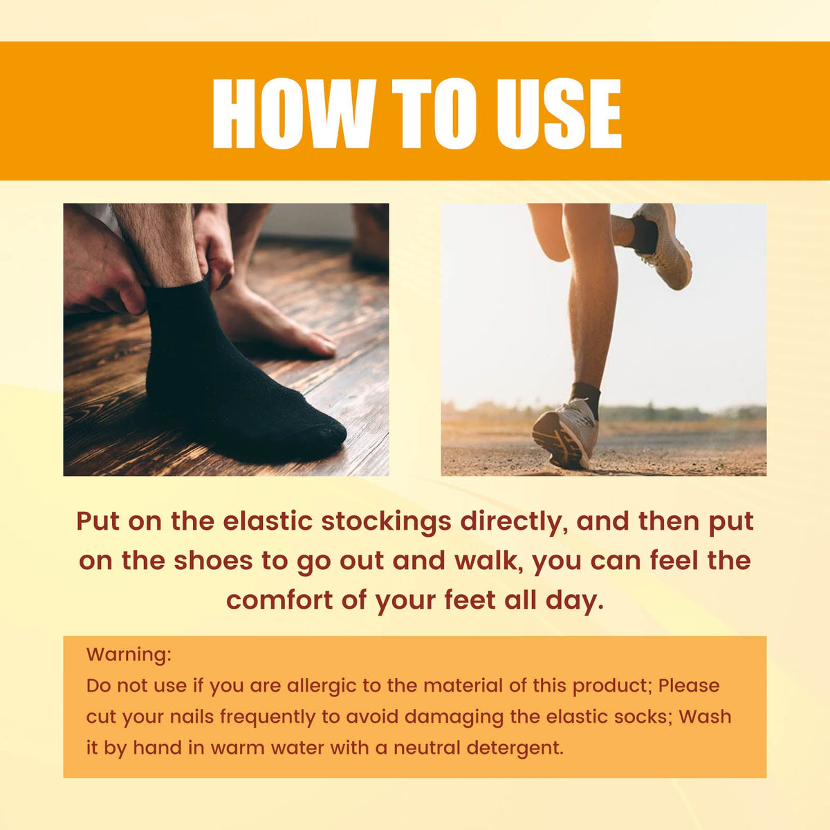 Ionic Stretch Socks for Foot Relief & Leg Comfort
