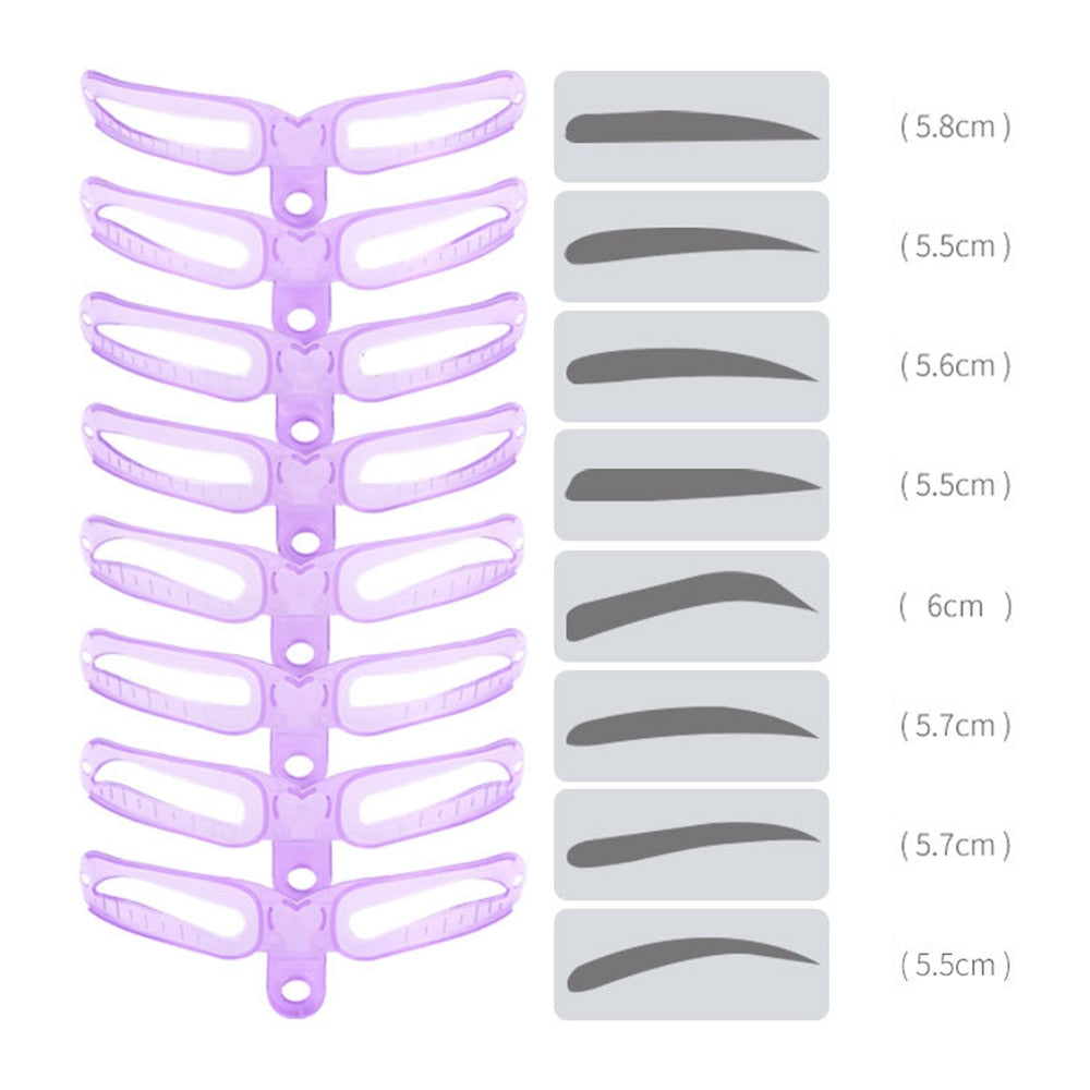 Eyebrow Stencil Tool — 8 Shapes for Symmetrical Brows