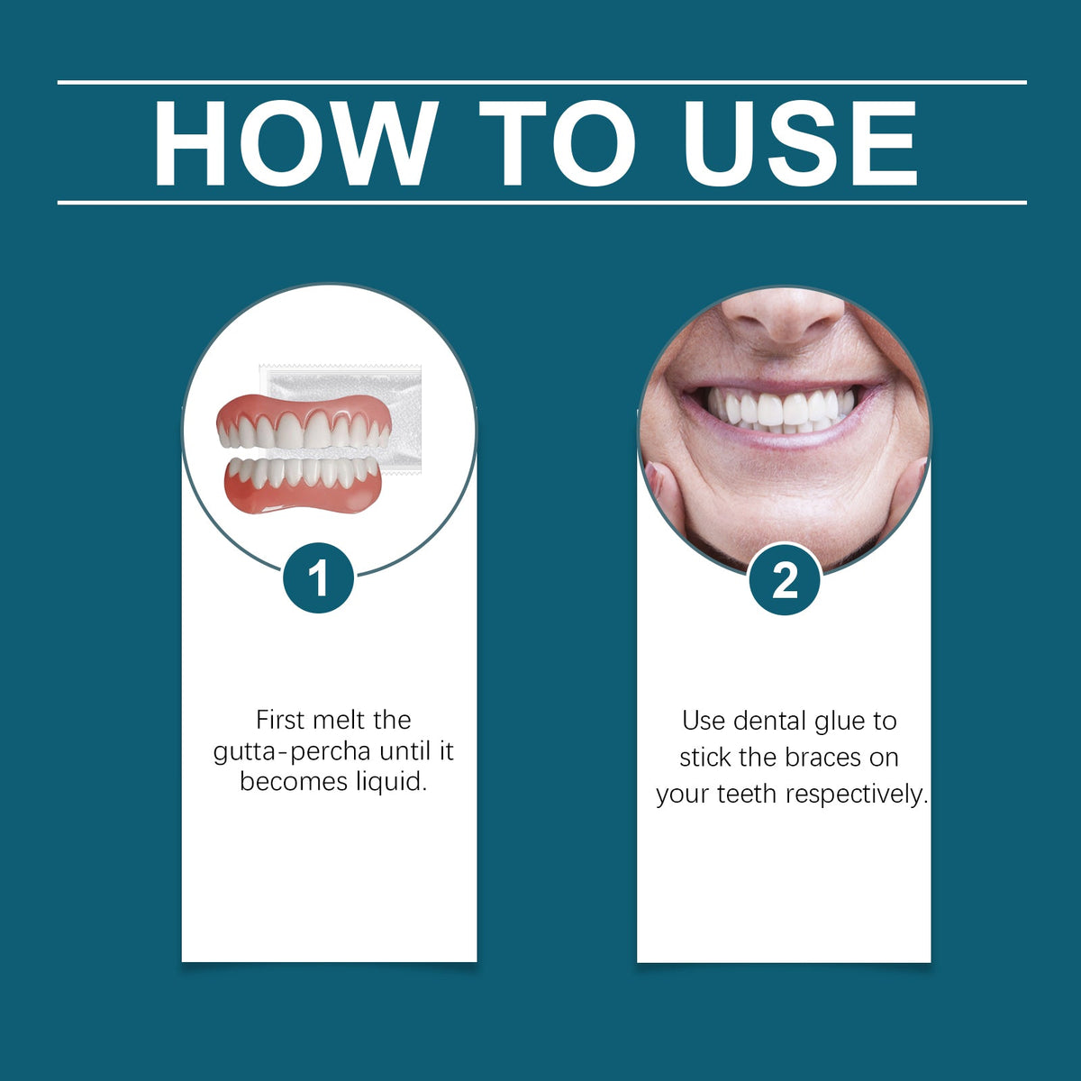 Adjustable Snap-On Denture Set — Instant Smile Transformation