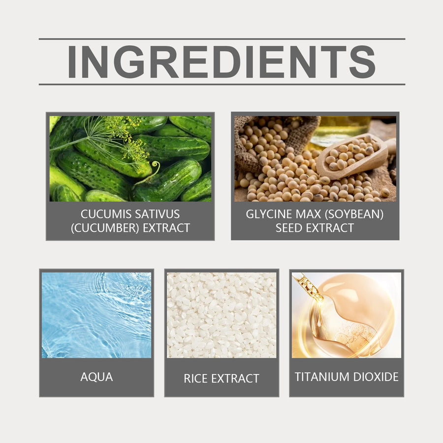 SPF50+ Moisturizing Sunscreen Cream with Rice Extract
