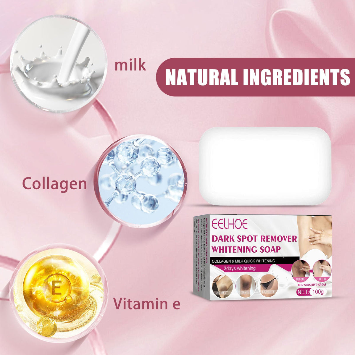 Dark Spot Remover Whitening Soap - Visible Brightening in 3