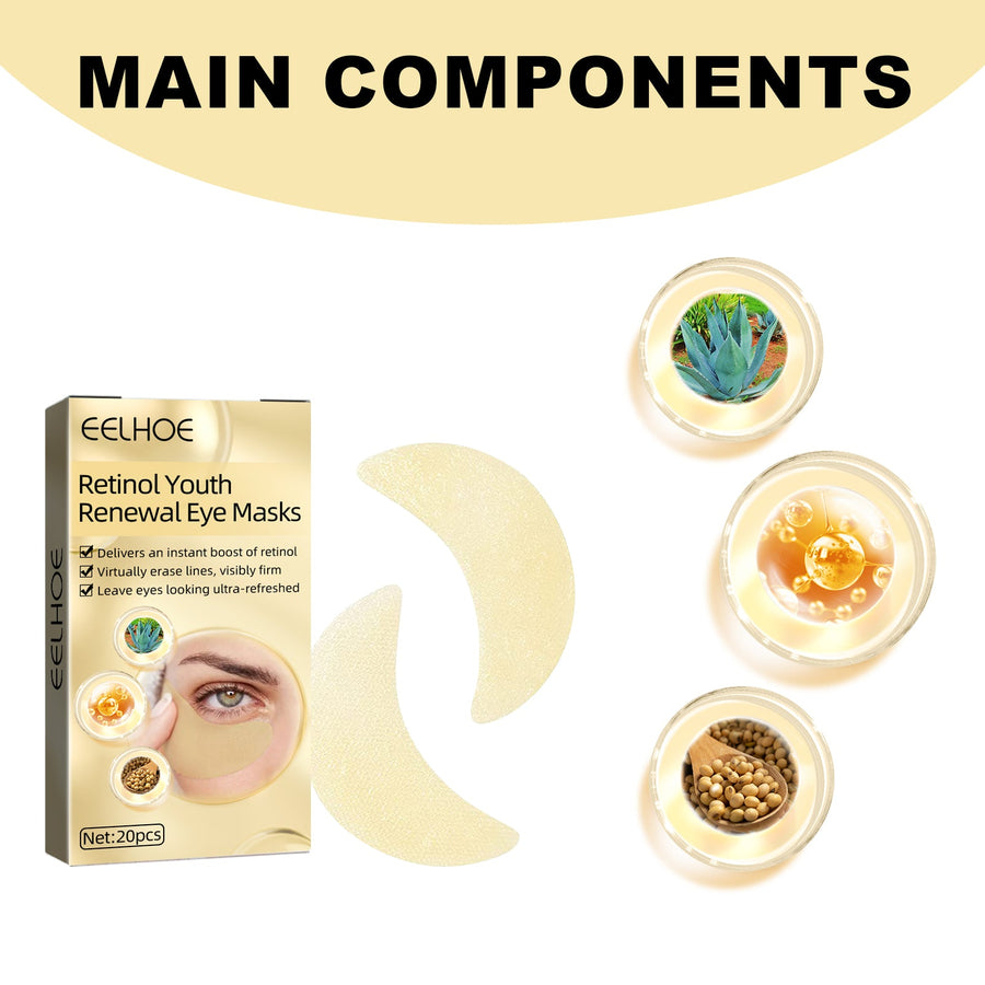 Retinol Eye Mask for Dark Circles & Fine Lines (20pc)