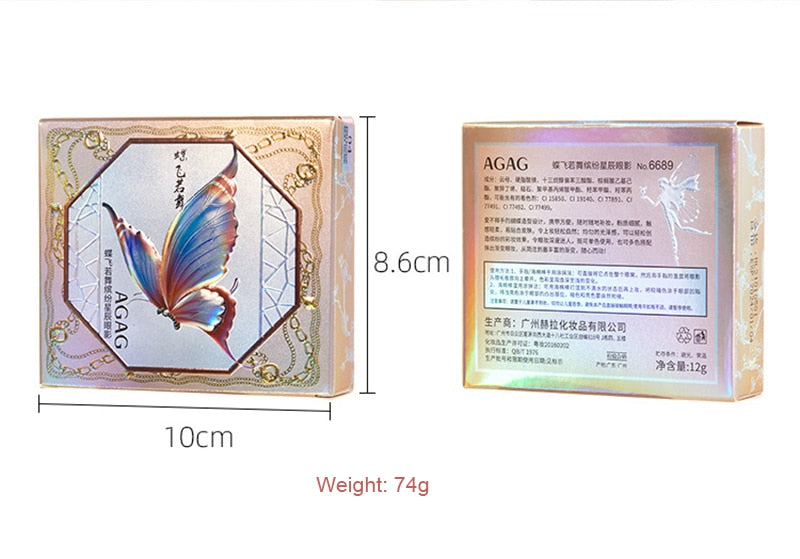 Butterfly Eyeshadow Palette for Glitter Makeup Looks