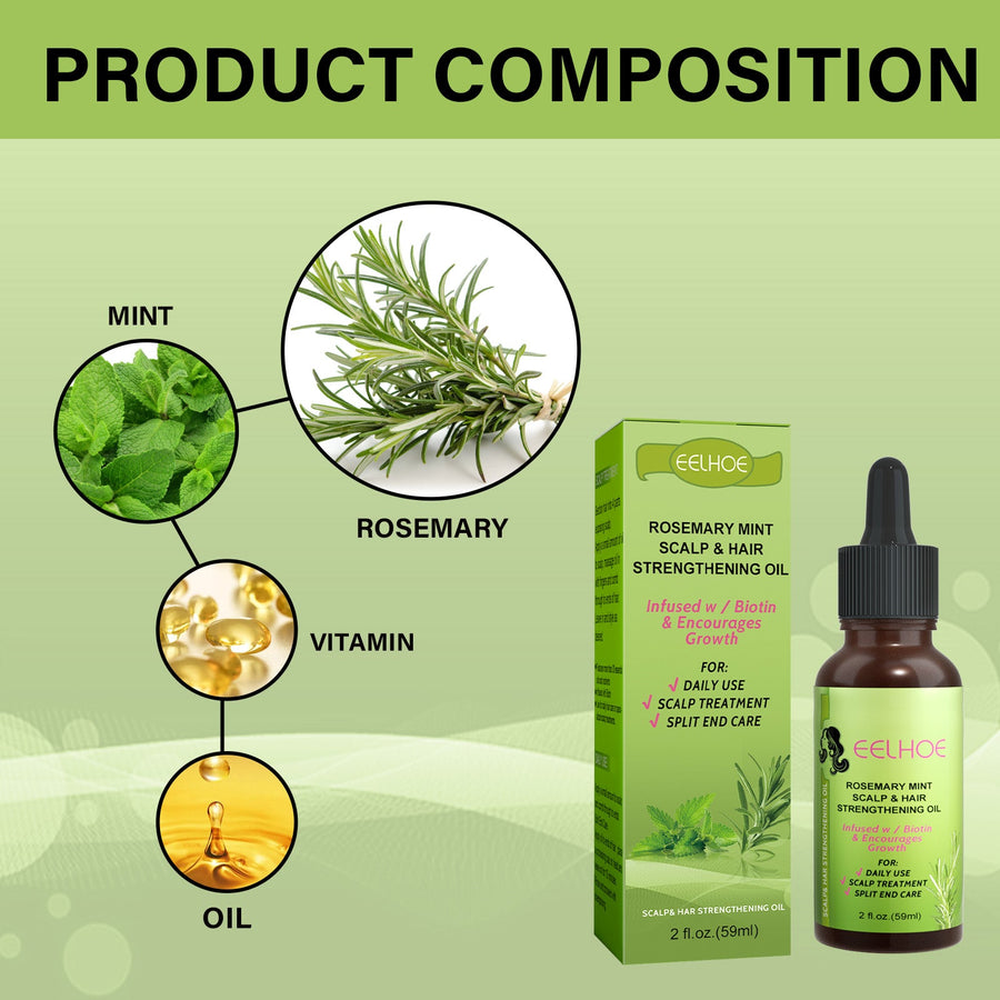 Rosemary Mint Hair Oil for Scalp and Split End Care