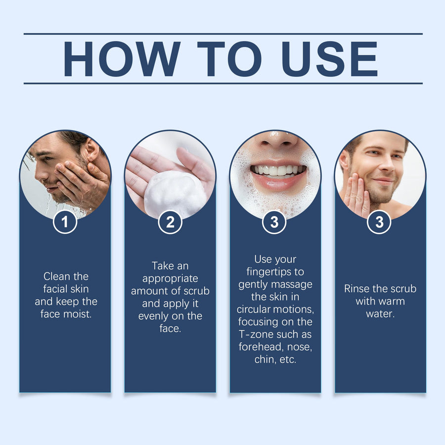 Men's Facial Scrub for Oil Control & Smooth Skin