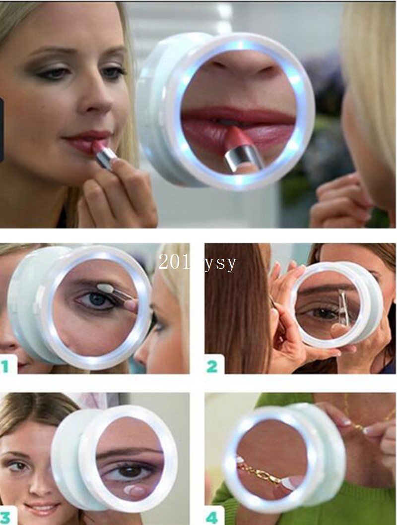 8X Magnifying Mirror — Shadow‑Free LED & 360° Swivel Base