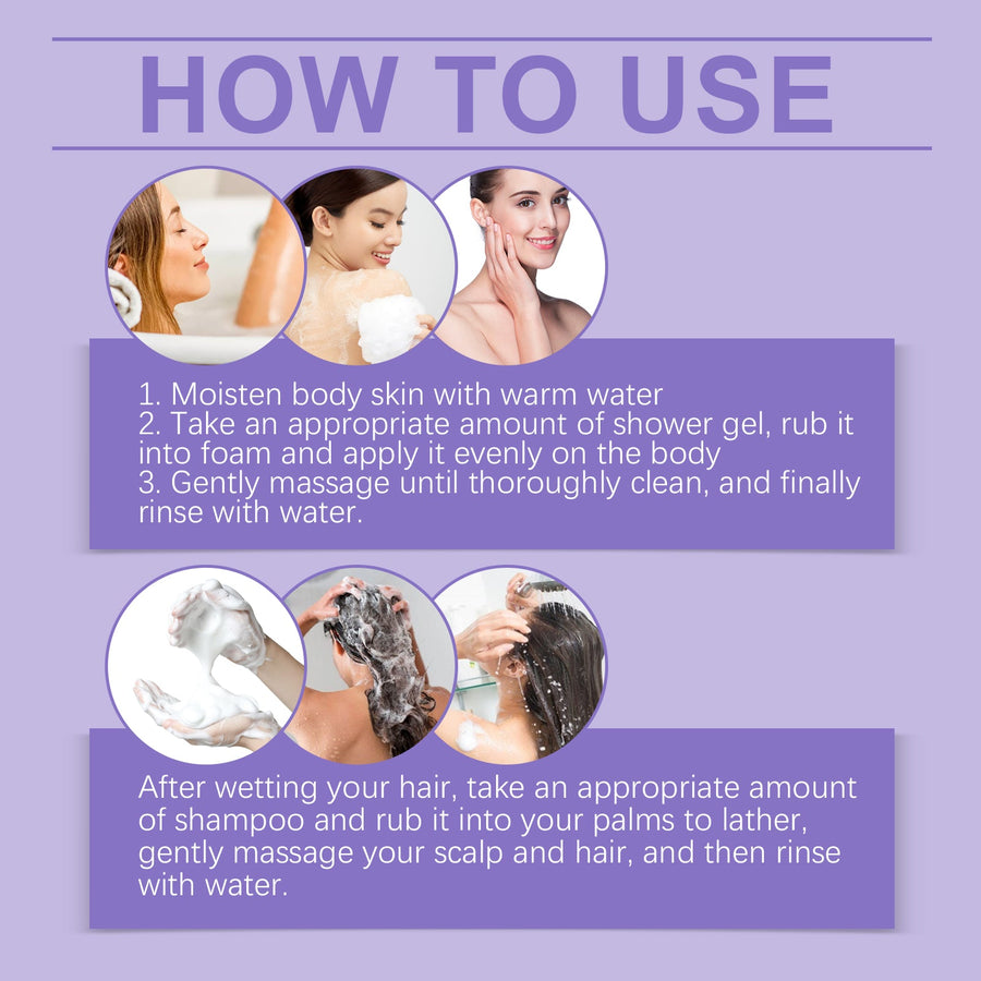 Lavender Shampoo & Shower Set — Gentle Daily Cleanse