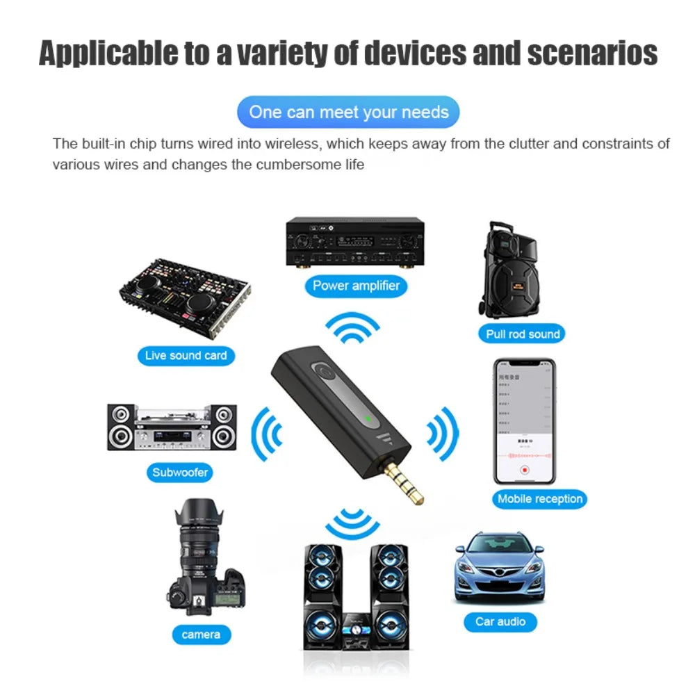 Wireless Lavalier Mic: 20m Range, Noise Reduction, 8H Battery