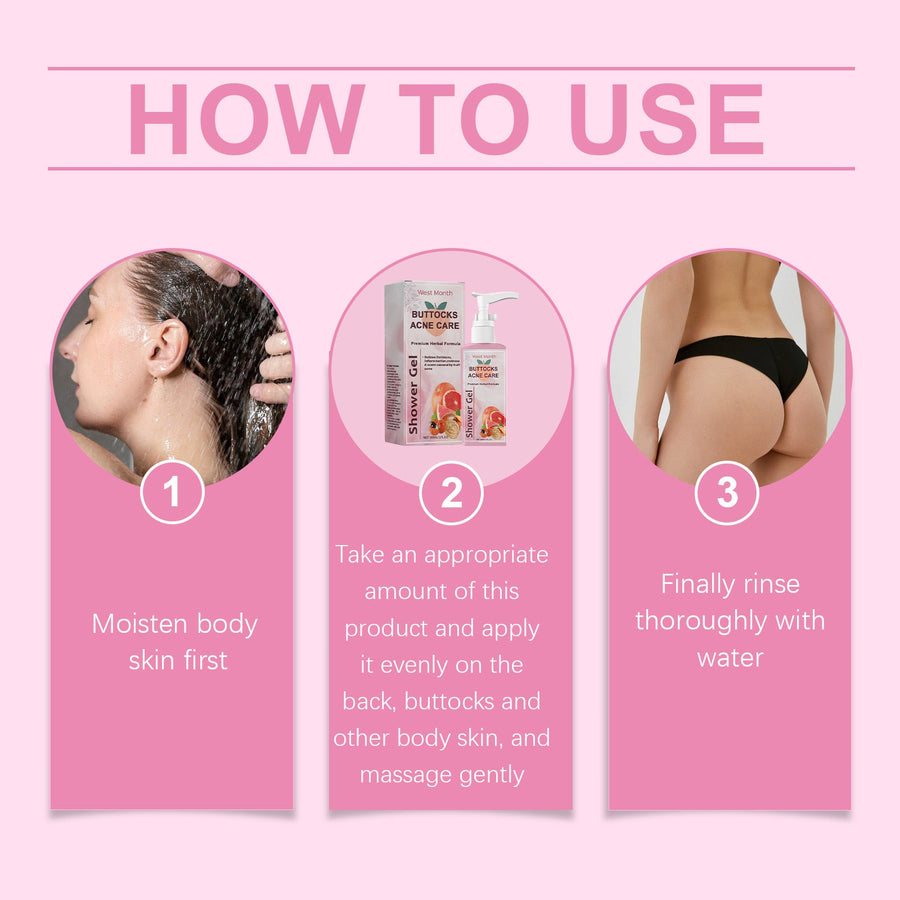 Butt Acne Treatment Shower Gel for Clear Smooth Skin