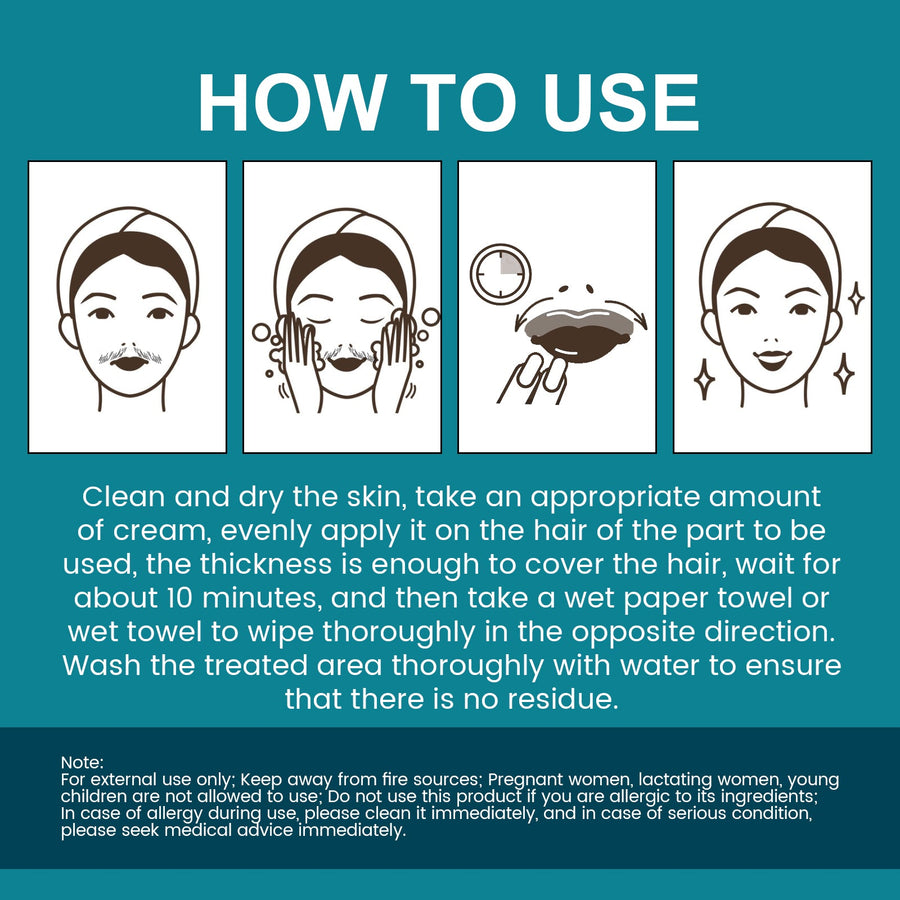 Facial Hair Removal Cream for Smooth-Looking Skin