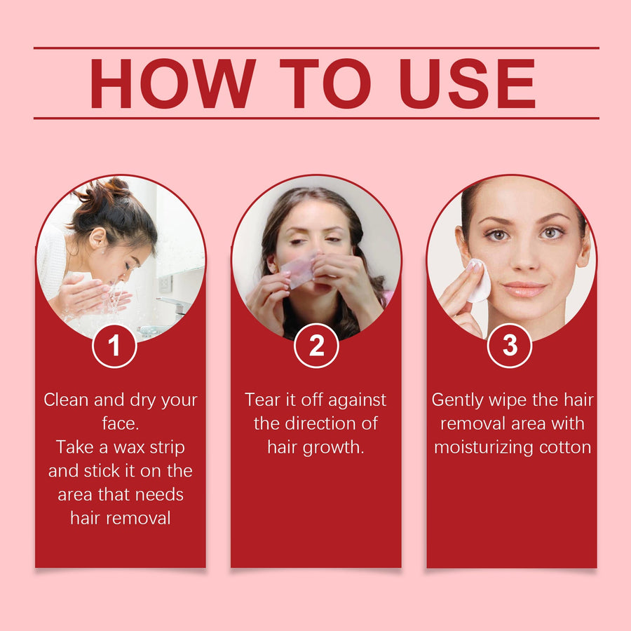 Facial Wax Strips for Smooth, Clean Skin Up to 28 Days