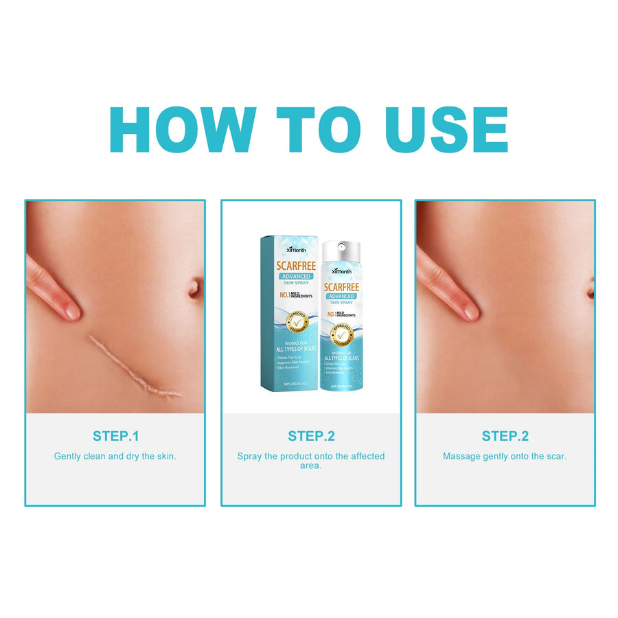 Skin Scar Treatment Spray — New Scars Fade in 2 Weeks, Old