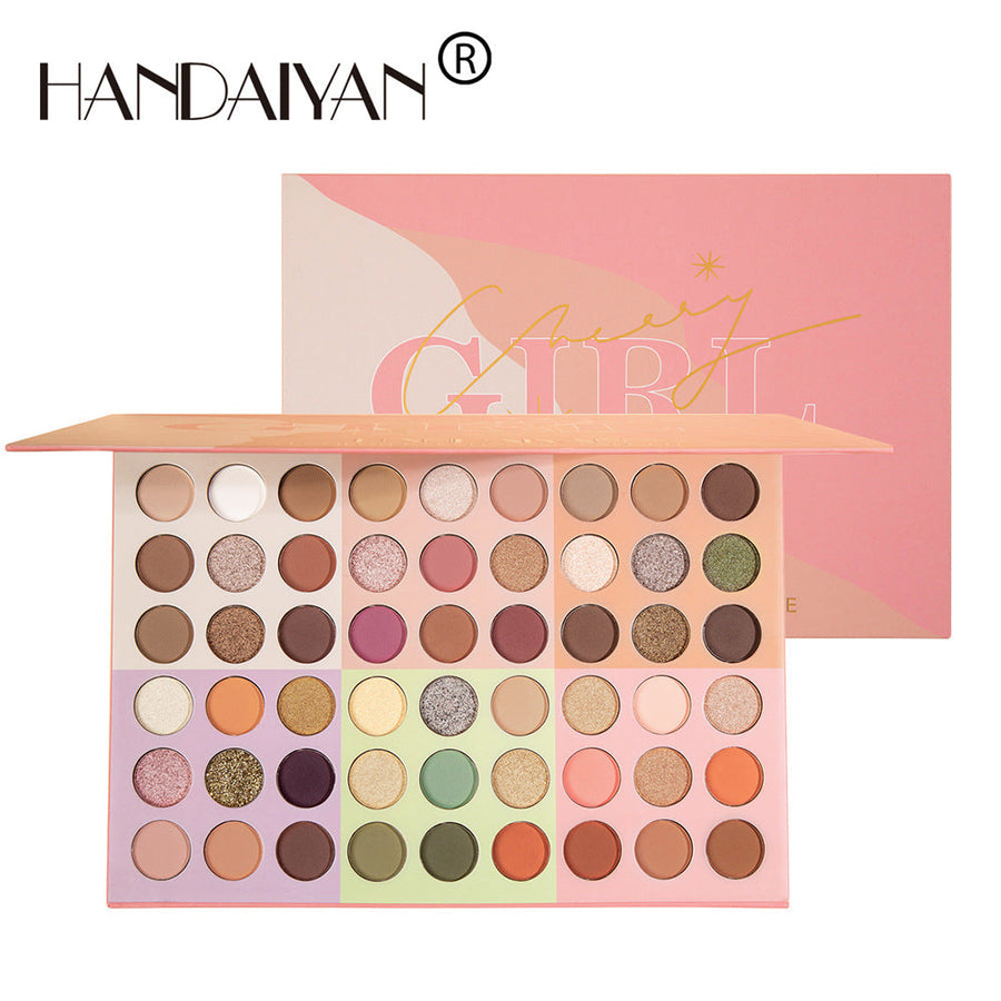 54-Color Eyeshadow Palette for Earthy, Glitter Looks