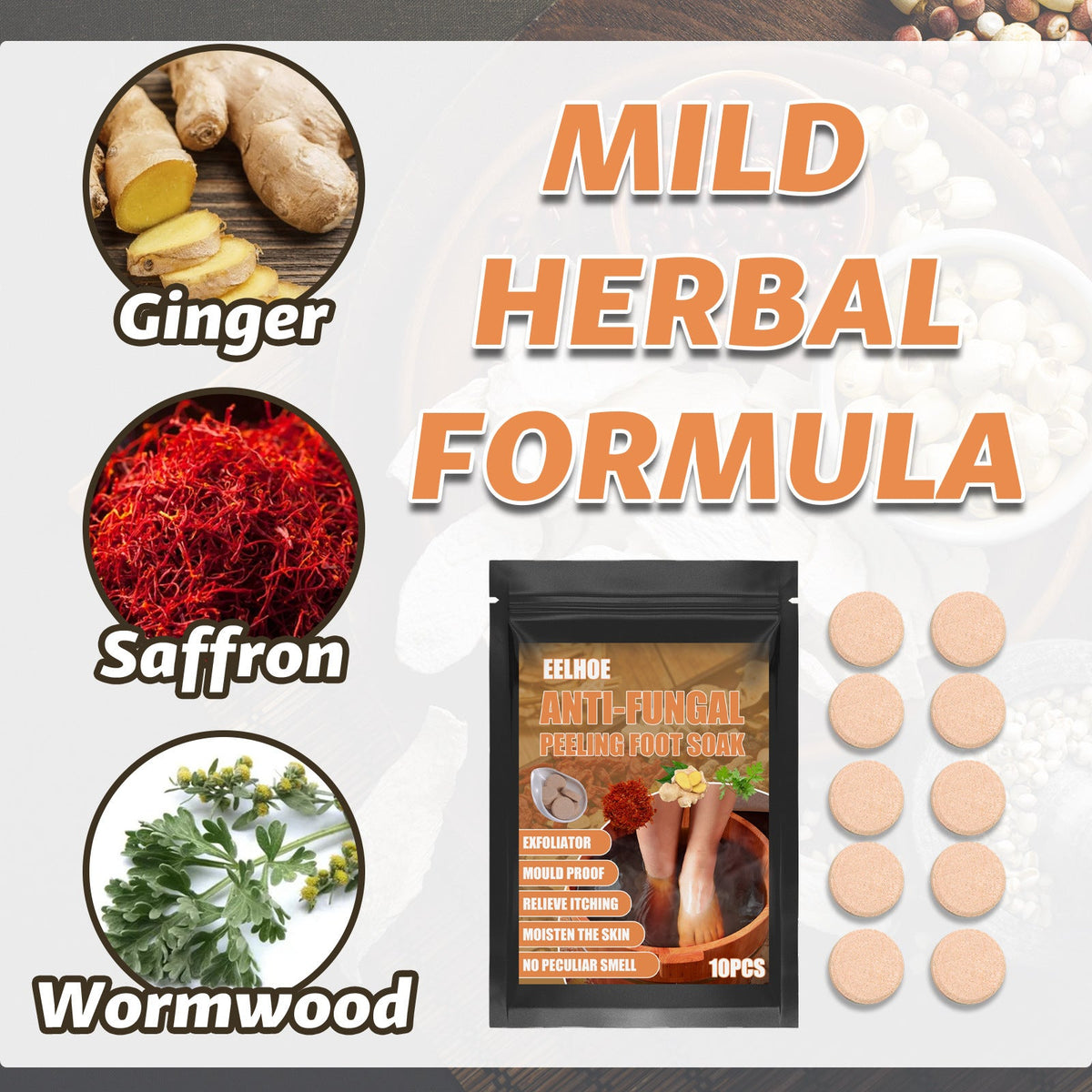 Ginger Foot Soak Tablets for Cracked Heels & Fungal Nails