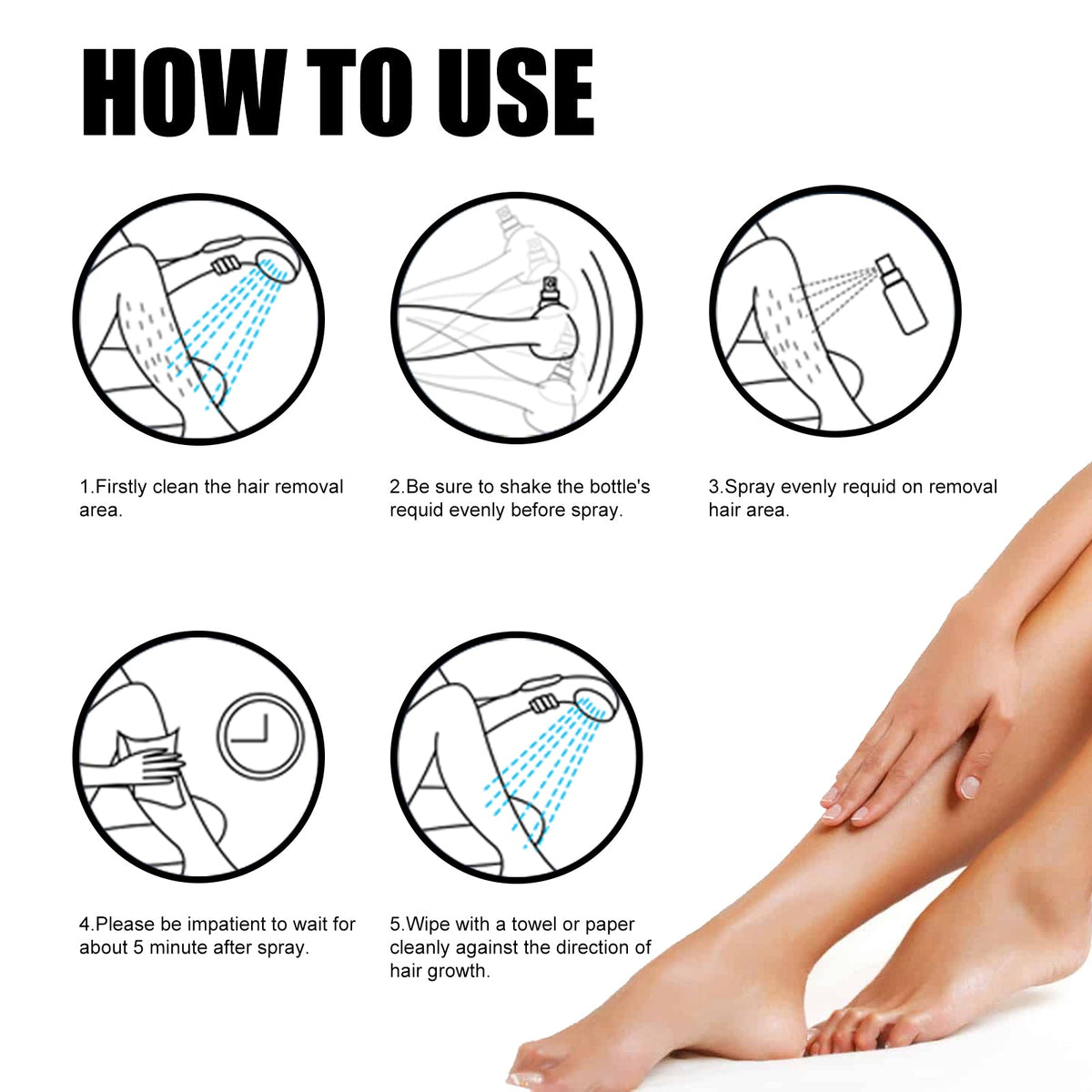 Underarm Hair Removal Spray for Men, 30-Day Smooth