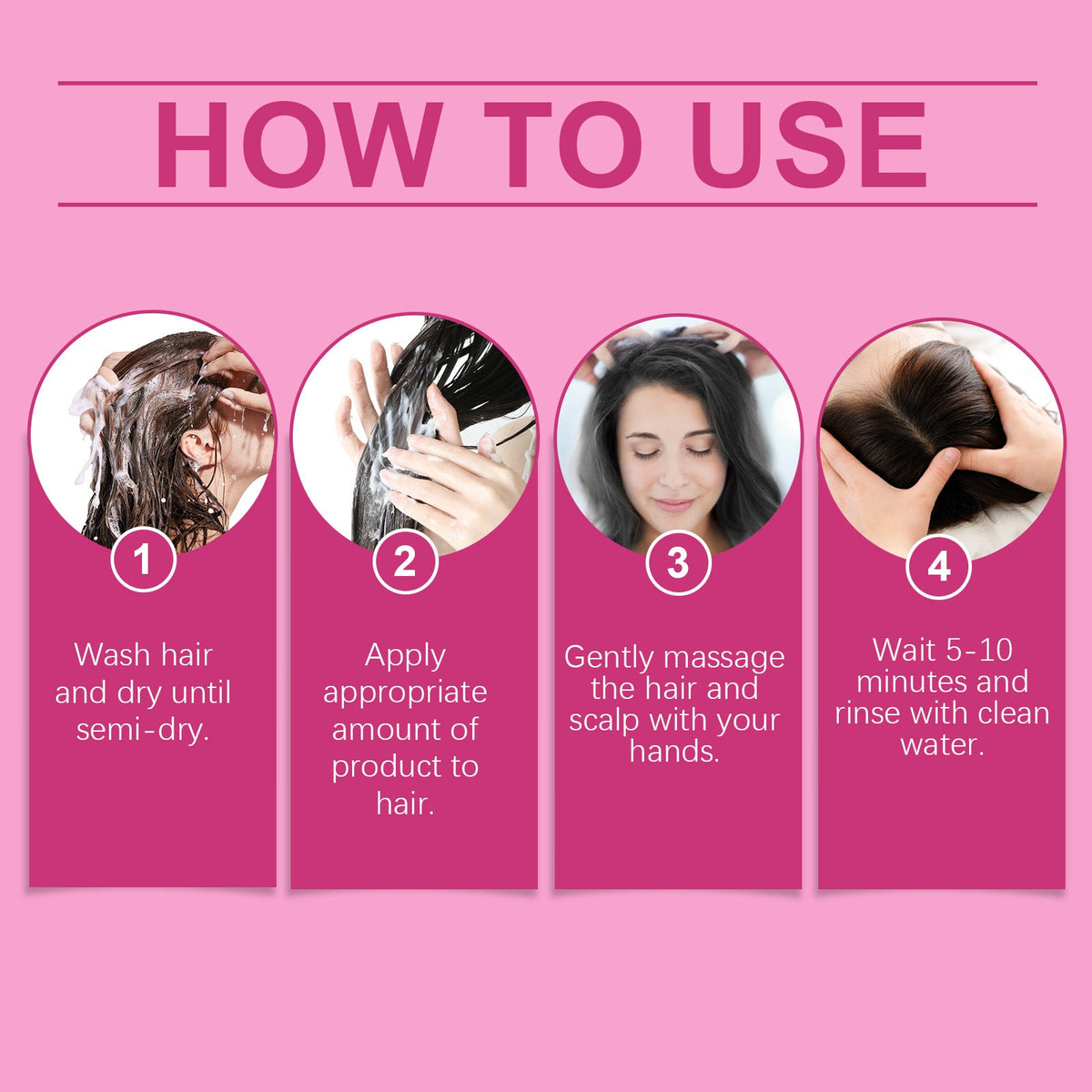 Glycolic Hair Mask for Dry, Rough Hair and Glossy Shine