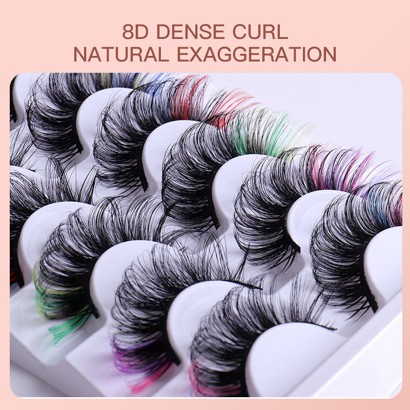 Colorful False Eyelashes, 7 Pairs for Bold Eye Looks