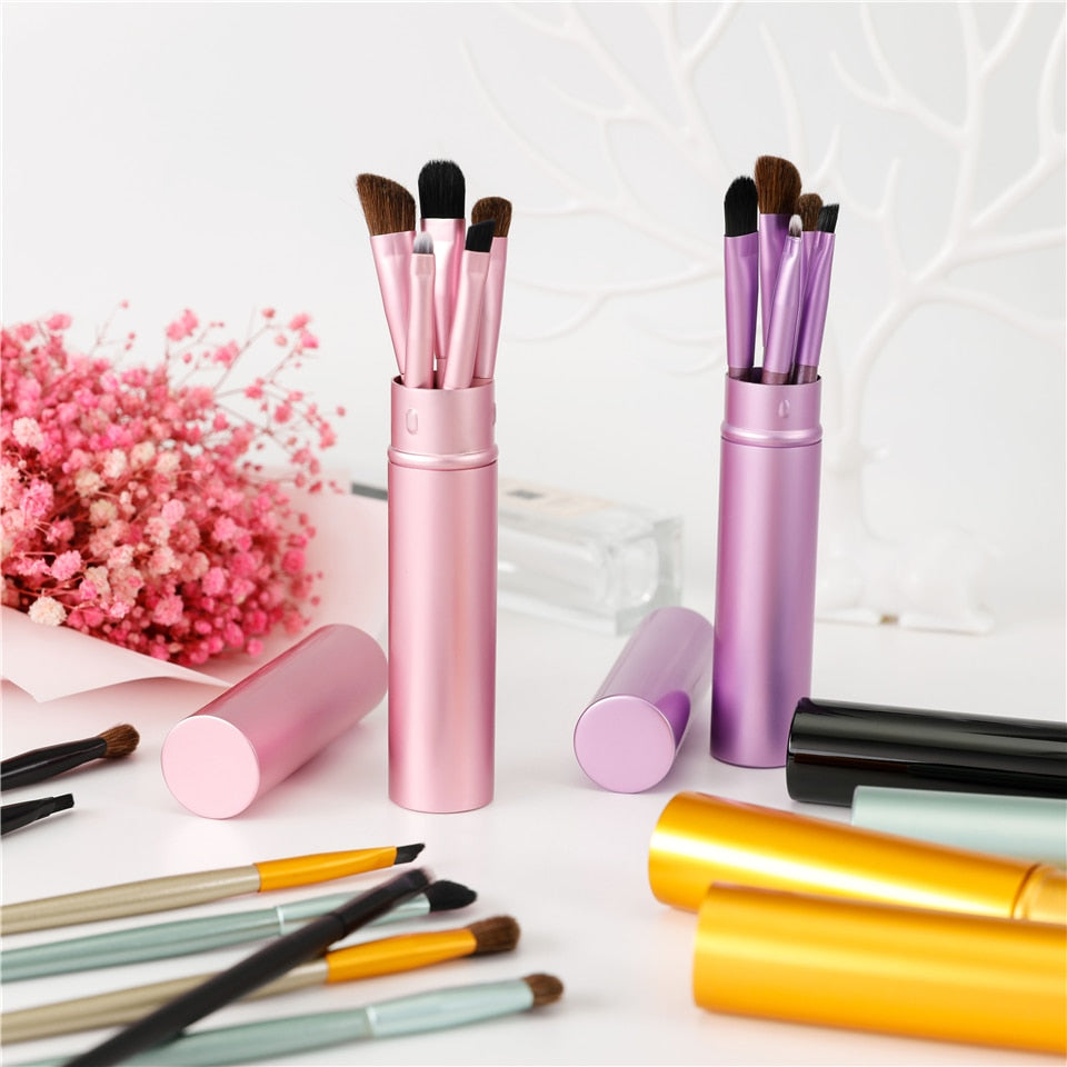 Travel Mini Eye Makeup Brushes Set — 5-in-1 Portable Kit