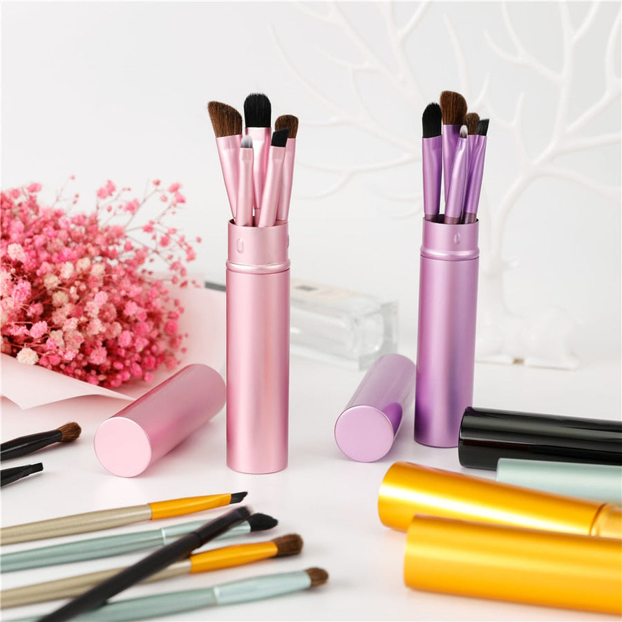Travel Mini Eye Makeup Brushes Set — 5-in-1 Portable Kit