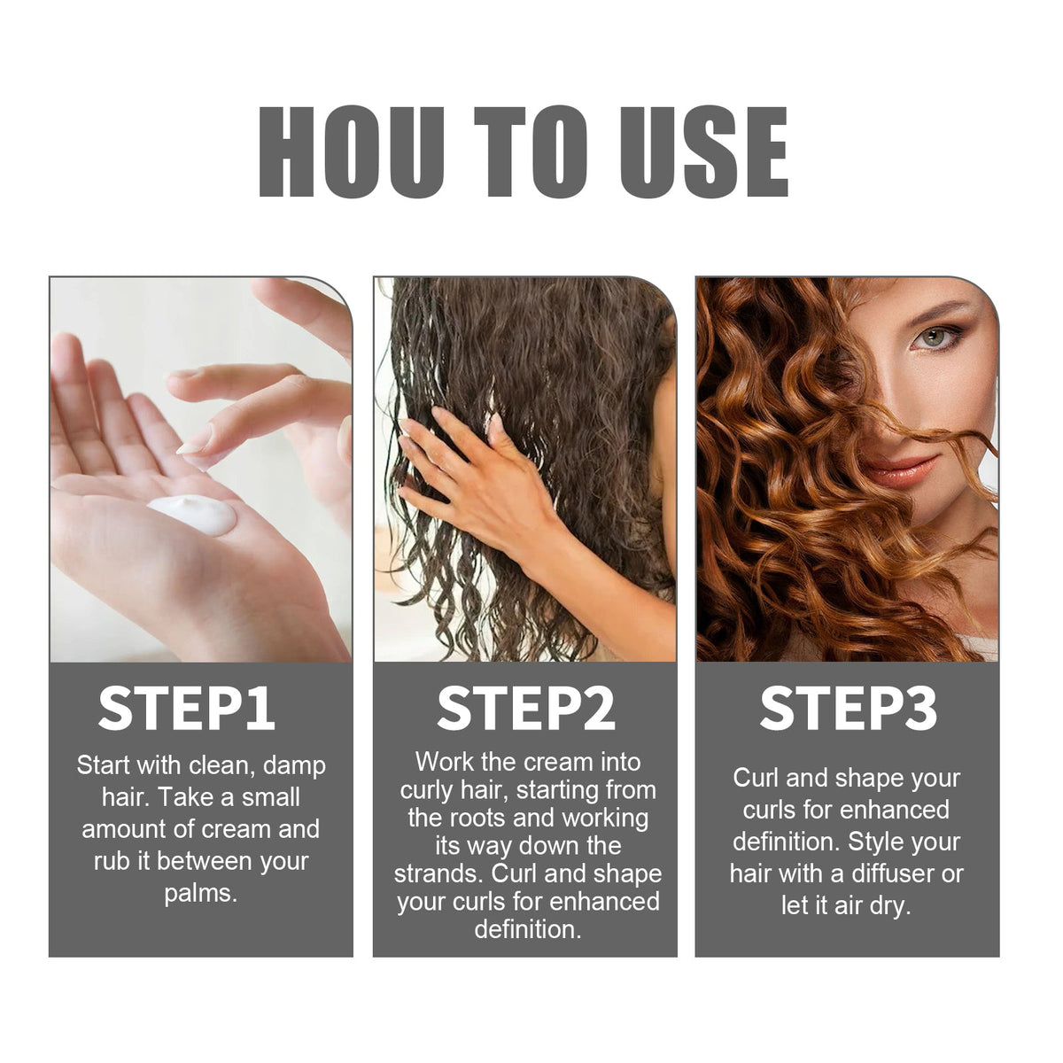 Curl Styling Cream for Defined, Glossy, Frizz-Free Hair