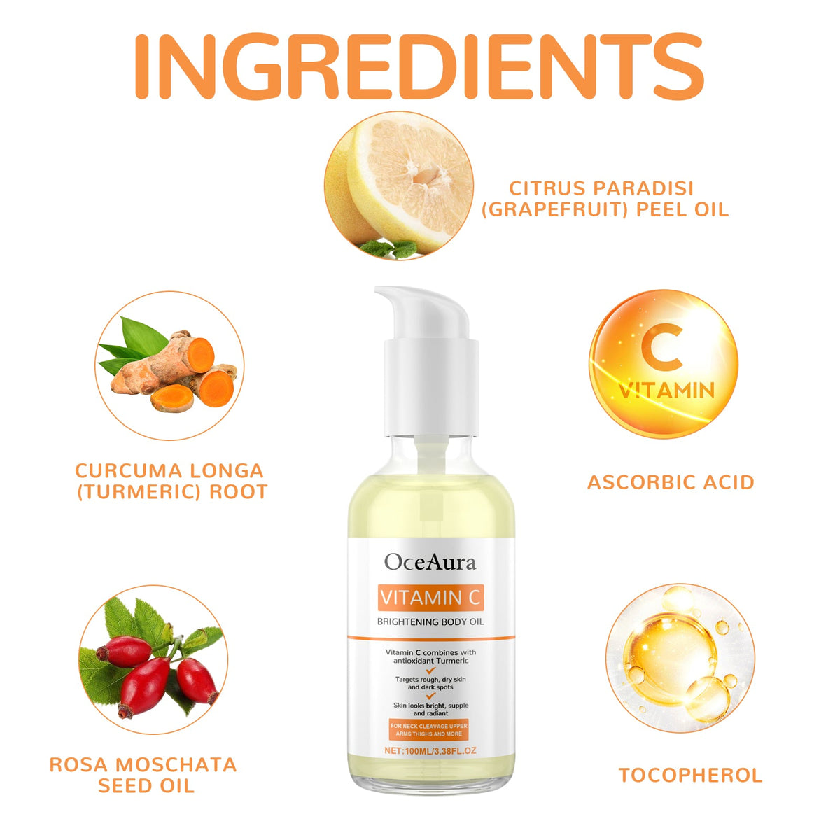 Vitamin C Body Oil for Dark Spots & Bumpy Skin
