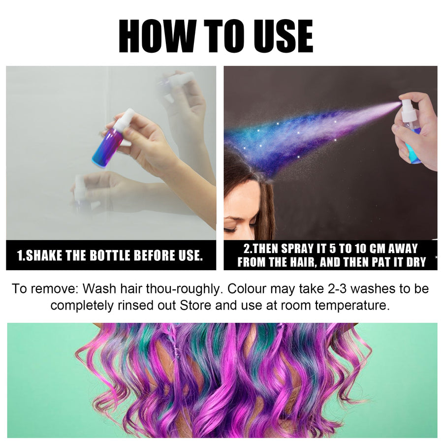 Temporary Hair Color Spray for Instant Party Looks