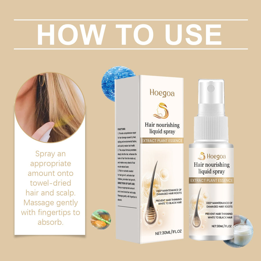 Hair Nourishing Spray for Smooth, Shiny, Frizz-Free Hair