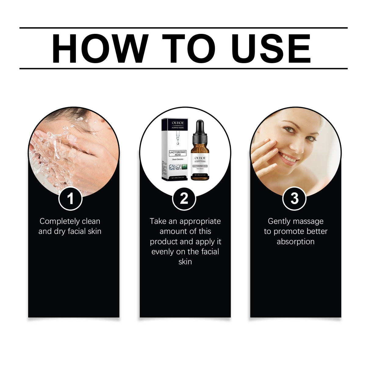 OUHOE Lactobionic Acid Essence for Dark Spots & Firmness