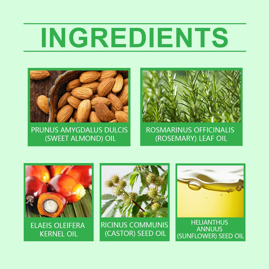 Rosemary Hair Oil for Scalp, Body, & Nail Hydration