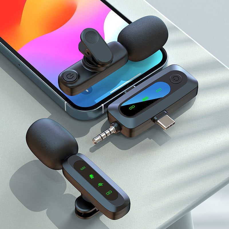 J3 Wireless Lavalier Mic — 3‑in‑1 Interface & Noise Reduction