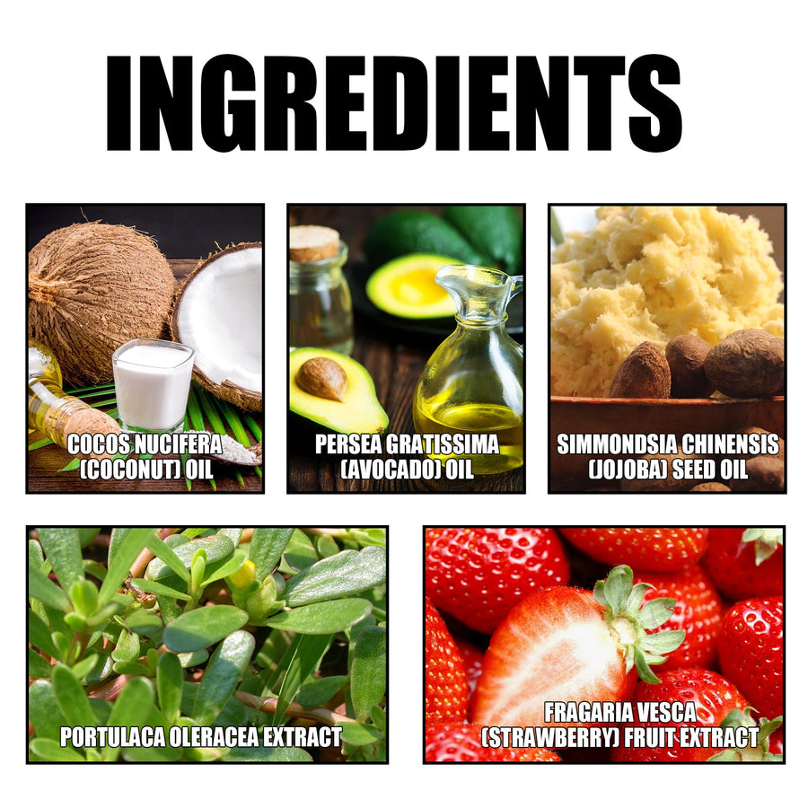 Lip Scrub for Dry Lips — Strawberry Exfoliates & Smooths