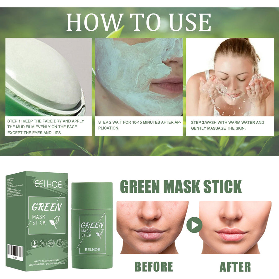 Green Tea Solid Mask Stick for Pores & Oil Control