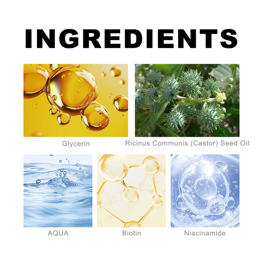 Hair Growth Serum with 5% Castor Oil & Biotin, 30ml