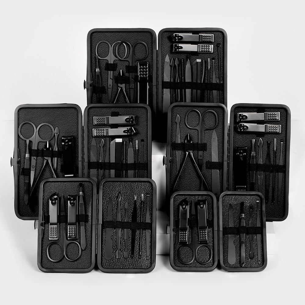 18-Piece Stainless Steel Nail Kit — Manicure & Pedicure Set