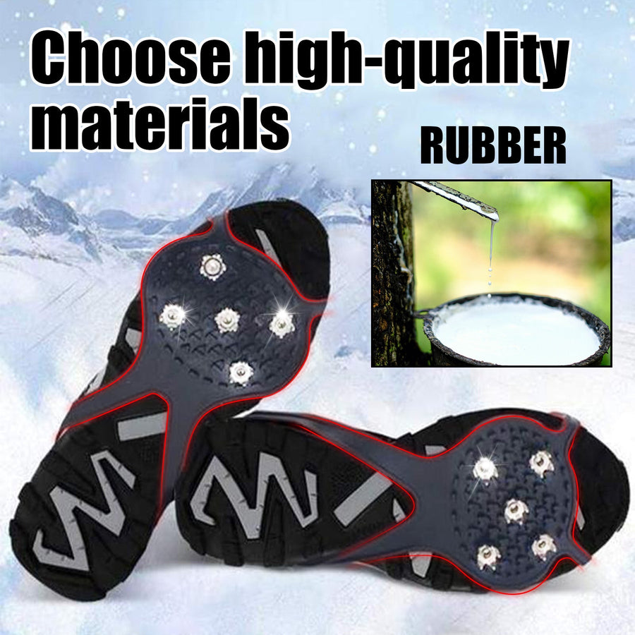 Universal Ice Crampons with 10 Steel Spikes — Secure Grip