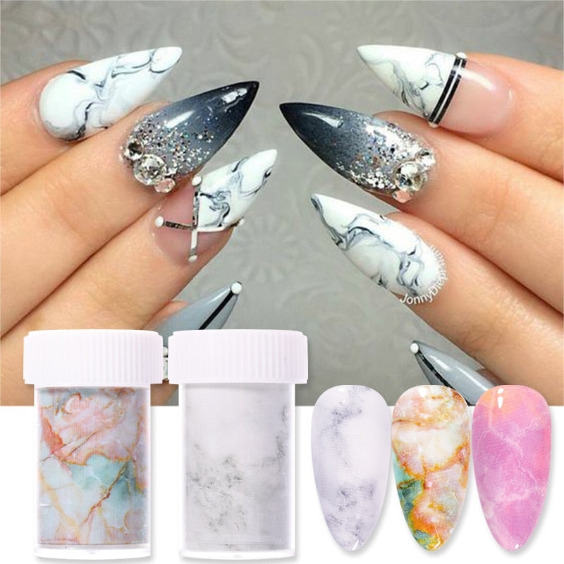 Holographic Nail Foil Transfer Stickers — 24-50 Sparkly