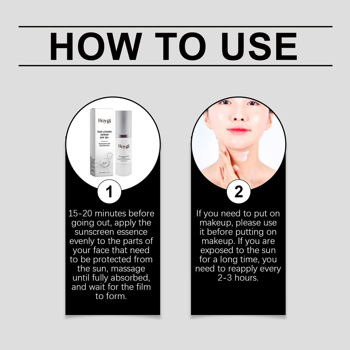 Hoygi SPF 30+ Essence Lotion, Lightweight Sun Serum