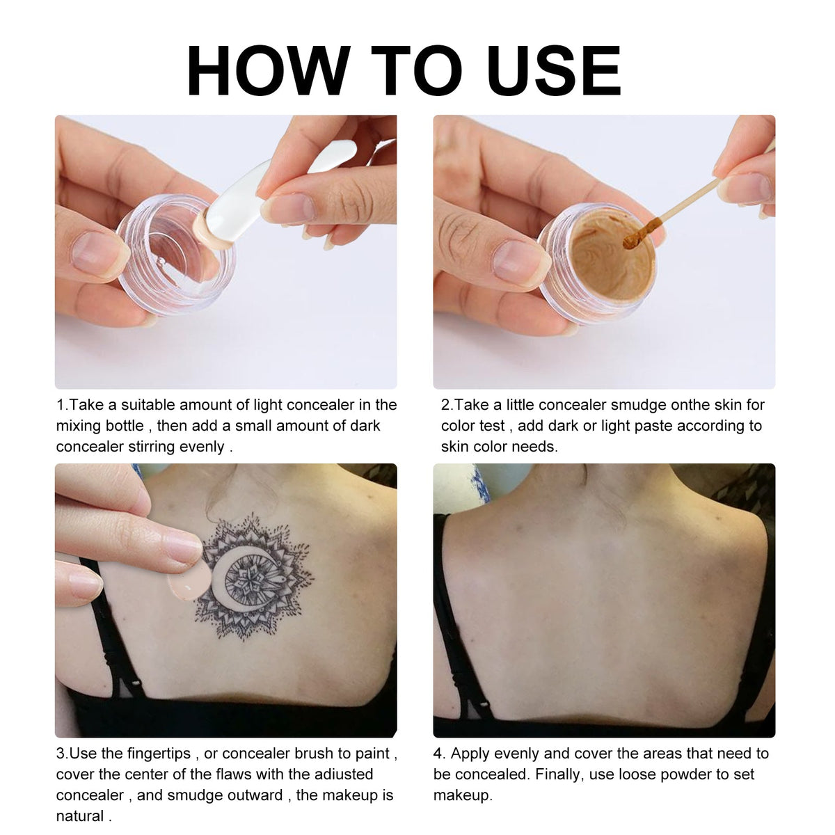 Waterproof Tattoo Concealer for Even-Looking Coverage