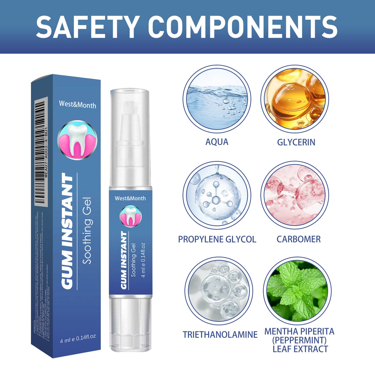 Gum Pain Relief Gel with Whitening — Instant Soothing