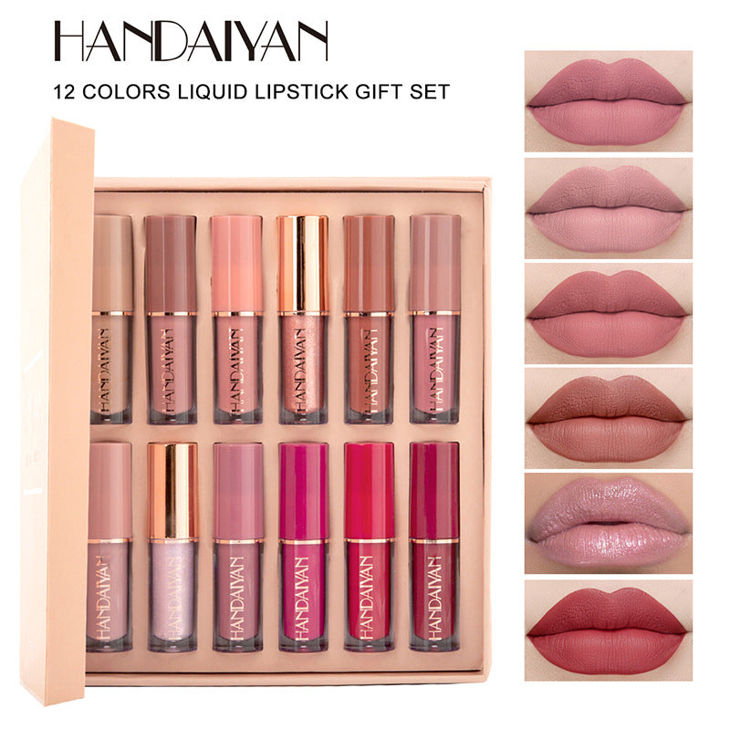 12-Color Liquid Lipstick Set: A Complete Lip Wardrobe