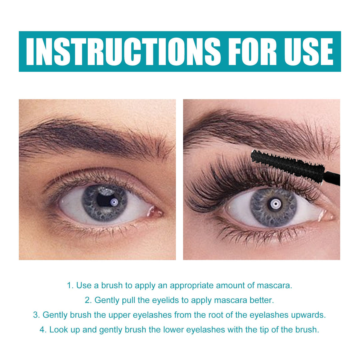 Waterproof Black Mascara for Length, Volume and Curl
